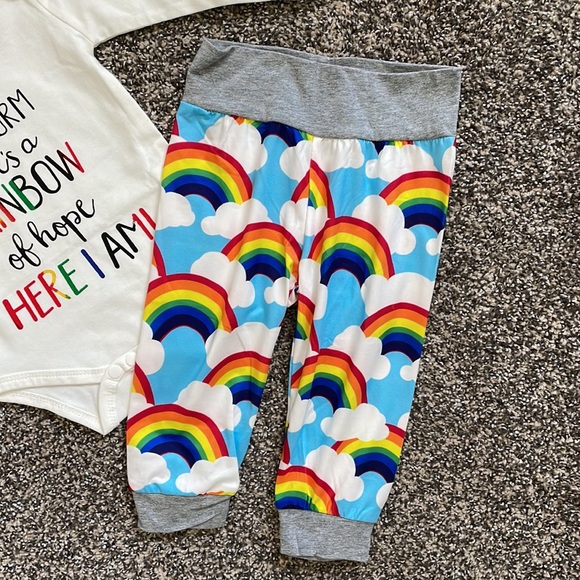 NWOT after every storm there’s a rainbow of hope, here I am 3 piece Set - Picture 4 of 4